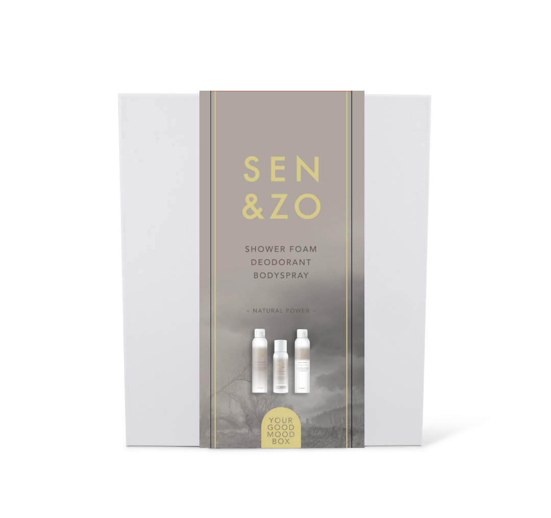 Sen &amp; Zo Cadeaubox Bodyspray, Showerfoam &amp; Deodorant Natural Power