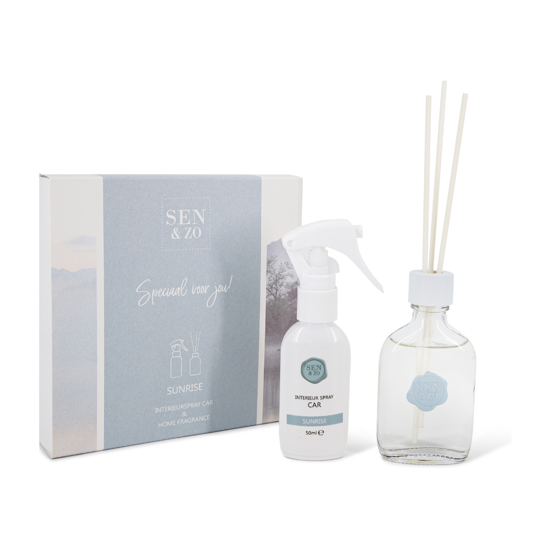 Sen &amp; Zo Cadeaubox homefragrance en interieurspray 50ml Sunrise