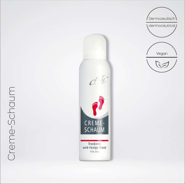 CNC Crème schuim droge en gebarsten huid
